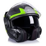 CASCO MODULAR LS2-FF901 ADVANT X OBLIVION M.BLACK H-V-ECE 22.06. NEGRO MATE AMARILLO H-V - Imagen 2