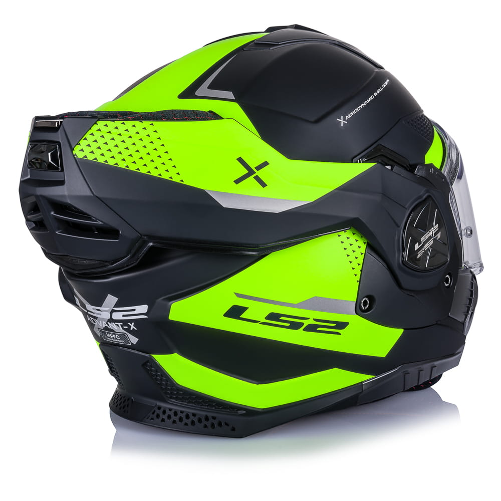 FF901 ADVANT X OBLIVION M.BLACK H-V-06 6 CASCO MODULAR LS2-FF901 ADVANT X OBLIVION M.BLACK H-V-ECE 22.06. NEGRO MATE AMARILLO H-V - Imagen 6