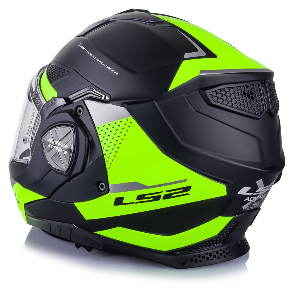 FF901 ADVANT X OBLIVION M.BLACK H-V-06 7 CASCO MODULAR LS2-FF901 ADVANT X OBLIVION M.BLACK H-V-ECE 22.06. NEGRO MATE AMARILLO H-V - Imagen 7