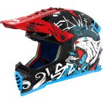 CASCO DE MOTO CROSS LS2 MX437 FAST II MINI STARMAW BLACK/NEGRO AZUL ROJO/ECE 22.06.