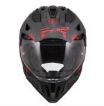 CASCO DE MOTO TRAIL LS2 -MX702 PIONEER II CRAZY MATT BLACK-ECE 22.06 GRIS ROJO - Imagen 2