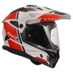 CASCO DE MOTO TRAIL LS2 -MX702 PIONEER II HILL WHITE RED-ECE 22.06 BLANCO ROJO - Imagen 3