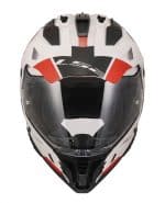 CASCO DE MOTO TRAIL LS2 -MX702 PIONEER II HILL WHITE RED-ECE 22.06 BLANCO ROJO - Imagen 4