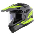 CASCO DE MOTO TRAIL LS2 -MX702 PIONEER II NAMIB M.GREY H-V YELLOW-ECE 22.06 GRIS AMARILLO