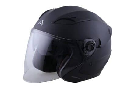 CASCO JET ADN COSMO NEGRO MATE
