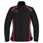 CHAQUETA DE MOTO INVIERNO FAST LADY ROJA NEGRA GRIS  EN TEXTIL IMPERMEABLE, TÉRMICO CON PROTECCIONES C.E - Imagen 2