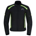 CHAQUETA DE MOTO INVIERNO FAST MAN NEGRA GRIS FLUOR  EN TEXTIL IMPERMEABLE, TÉRMICO CON PROTECCIONES  C.E - Imagen 2