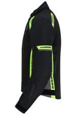 CHAQUETA DE MOTO INVIERNO FAST MAN NEGRA GRIS FLUOR  EN TEXTIL IMPERMEABLE, TÉRMICO CON PROTECCIONES  C.E - Imagen 4