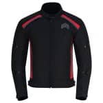CHAQUETA DE MOTO INVIERNO FAST MAN NEGRA GRIS ROJA  EN TEXTIL IMPERMEABLE, TÉRMICO CON PROTECCIONES  C.E - Imagen 2