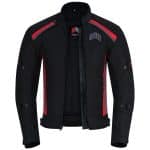 CHAQUETA DE MOTO INVIERNO FAST MAN NEGRA GRIS ROJA  EN TEXTIL IMPERMEABLE, TÉRMICO CON PROTECCIONES  C.E - Imagen 3