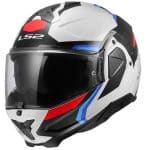CASCO MODULAR LS2-FF910 ADVANT II TRIPLE WHITE BLUE RED BLANCO AZUL ROJO -ECE 22.06.