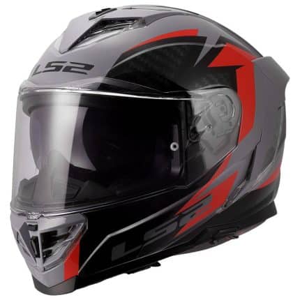 CASCO INTEGRAL LS2-FF818 STORM III DYNAMO GREY RED .ECE 22.06/ ROJO NEGRO GRIS