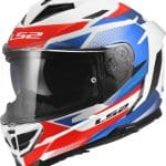 CASCO INTEGRAL LS2-FF818 STORM III SPORTY WHITE BLUE RED .ECE 22.06/ BLANCO AZUL ROJO