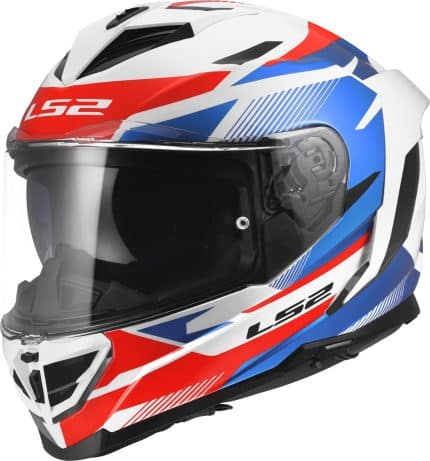 CASCO INTEGRAL LS2-FF818 STORM III SPORTY WHITE BLUE RED .ECE 22.06/ BLANCO AZUL ROJO