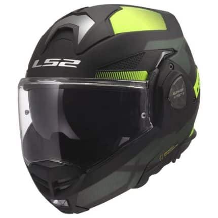 CASCO MODULAR LS2-FF901 ADVANT X NOVA BLACK H-V YELLOW-ECE 22.06. NEGRO VERDE  H-V AMARILLO