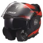 CASCO MODULAR LS2- FF901 ADVANT X NOVA BLACK RED-ECE 22.06. ROJO NEGRO - Imagen 2