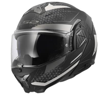 CASCO MODULAR LS2-FF910 ADVANT II ASTRAL GREY/ NEGRO GRIS-ECE 22.06.