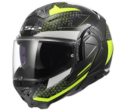 CASCO MODULAR LS2-FF910 ADVANT II ASTRAL H-V YELLOW/ NEGRO FLUOR AMARILLO -ECE 22.06.