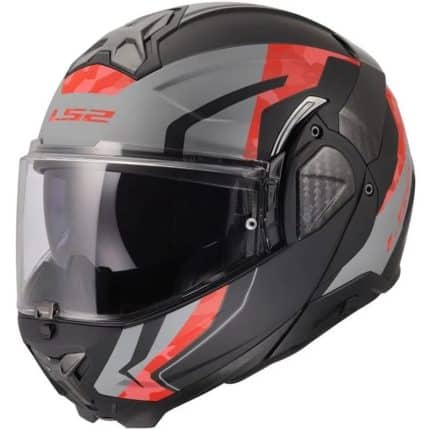 CASCO MODULAR LS2-FF910 ADVANT II GLIDE BLACK GREY RED/ NEGRO GRIS ROJO -ECE 22.06.