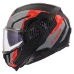 CASCO MODULAR LS2-FF910 ADVANT II GLIDE BLACK GREY RED/ NEGRO GRIS ROJO -ECE 22.06. - Imagen 3