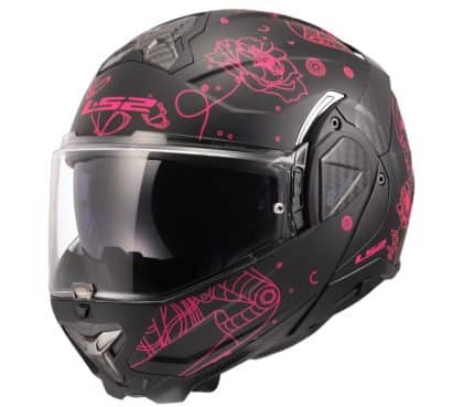 CASCO MODULAR LS2-FF910 ADVANT II SOPHIA BLACK PINK/ NEGRO ROSA -ECE 22.06.