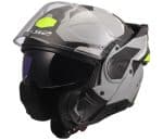 CASCO MODULAR LS2-FF910 ADVANT II TRIPLE LIGHT GREY/ FLUOR AMARILLO GRIS CLARO-ECE 22.06. - Imagen 2