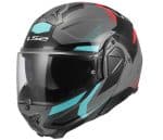 CASCO MODULAR LS2- FF910 ADVANT II TRIPLE NARDO GREY-ECE 22.06. GRIS ROJO CIELO AZUL