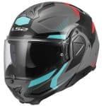 CASCO MODULAR LS2- FF910 ADVANT II TRIPLE NARDO GREY-ECE 22.06. GRIS ROJO CIELO AZUL