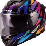 CASCO INTEGRAL LS2-FF818 STORM III KAOS BLACK PURPLE BLUE/NEGRO PÚRPURA AZUL