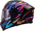 CASCO INTEGRAL LS2-FF818 STORM III KAOS BLACK PURPLE BLUE/NEGRO PÚRPURA AZUL - Imagen 3