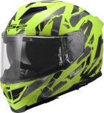 CASCO INTEGRAL LS2-FF818 STORM III KAOS H-V YELLOW/H-V AMARILLO NEGRO