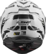 CASCO INTEGRAL LS2-FF818 STORM III KAOS WHITE GREY/BLANCO GRIS - Imagen 7