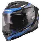 CASCO INTEGRAL LS2-FF818 STORM III KOMAI BLACK BLUE /AZUL NEGRO