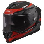 CASCO INTEGRAL LS2- FF818 STORM III KOMAI BLACK RED/ROJO NEGRO BLANCO