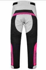 PANTALON DE MOTO DE VERANO PERFORADO PARA CHICAS, PROTECCIONES CE EM266 PALATA NEGRO ROSA - Imagen 2