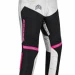 PANTALON DE MOTO DE VERANO PERFORADO PARA CHICAS, PROTECCIONES CE EM266 PALATA NEGRO ROSA