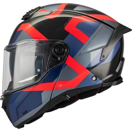 CASCO MODULAR MT-ATOM 2 SV DEXTER B15 BRILLO AZUL ROJO