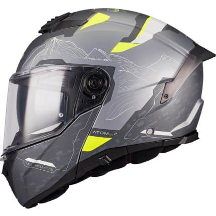 CASCO MODULAR MT-ATOM 2 SV HIGHLANDS E2 MATE GRIS AMARILLO MATE