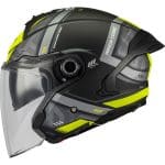 CASCO JET MT COSMO SV ARROW B3 MATT NEGRO AMARILLO MATE  /ECE 22.06. - Imagen 2