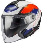 CASCO JET MT COSMO SV ICARUS A5 GLOSS BLANCO AZUL ROJO /ECE 22.06.