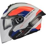 CASCO JET MT COSMO SV ICARUS A5 GLOSS BLANCO AZUL ROJO /ECE 22.06. - Imagen 2