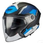 CASCO JET MT COSMO SV ICARUS B7 MATT NEGRO AZUL GRIS CLARO MATE /ECE 22.06.