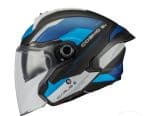 CASCO JET MT COSMO SV ICARUS B7 MATT NEGRO AZUL GRIS CLARO MATE /ECE 22.06. - Imagen 2