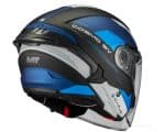 CASCO JET MT COSMO SV ICARUS B7 MATT NEGRO AZUL GRIS CLARO MATE /ECE 22.06. - Imagen 3