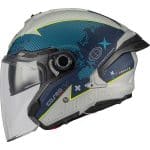 CASCO JET MT COSMO SV LAYOUT C7 MATT NEGRO AZUL MATE /ECE 22.06. - Imagen 2