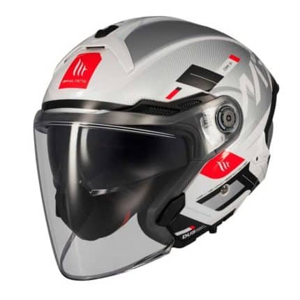 CASCO JET MT COSMO SV SILENCE A2 GLOSS/ BLANCO NEGRO /ECE 22.06.