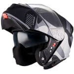 CASCO MODULAR MT-GENESIS R SV LANCER B12 MATE NEGRO GRIS - Imagen 3
