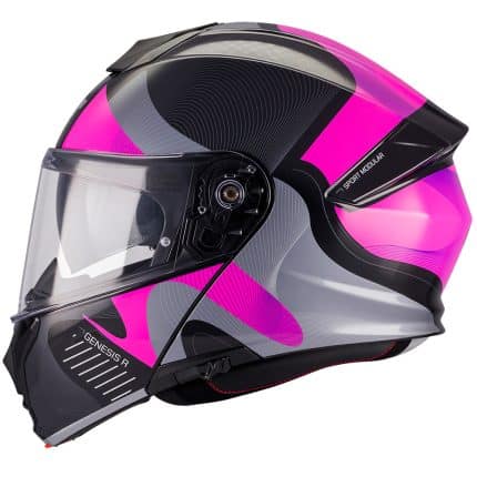 CASCO MODULAR MT-GENESIS R SV LANCER B8 BRILLO NEGRO ROSA