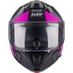 CASCO MODULAR MT-GENESIS R SV LANCER B8 BRILLO NEGRO ROSA - Imagen 2