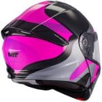 CASCO MODULAR MT-GENESIS R SV LANCER B8 BRILLO NEGRO ROSA - Imagen 4